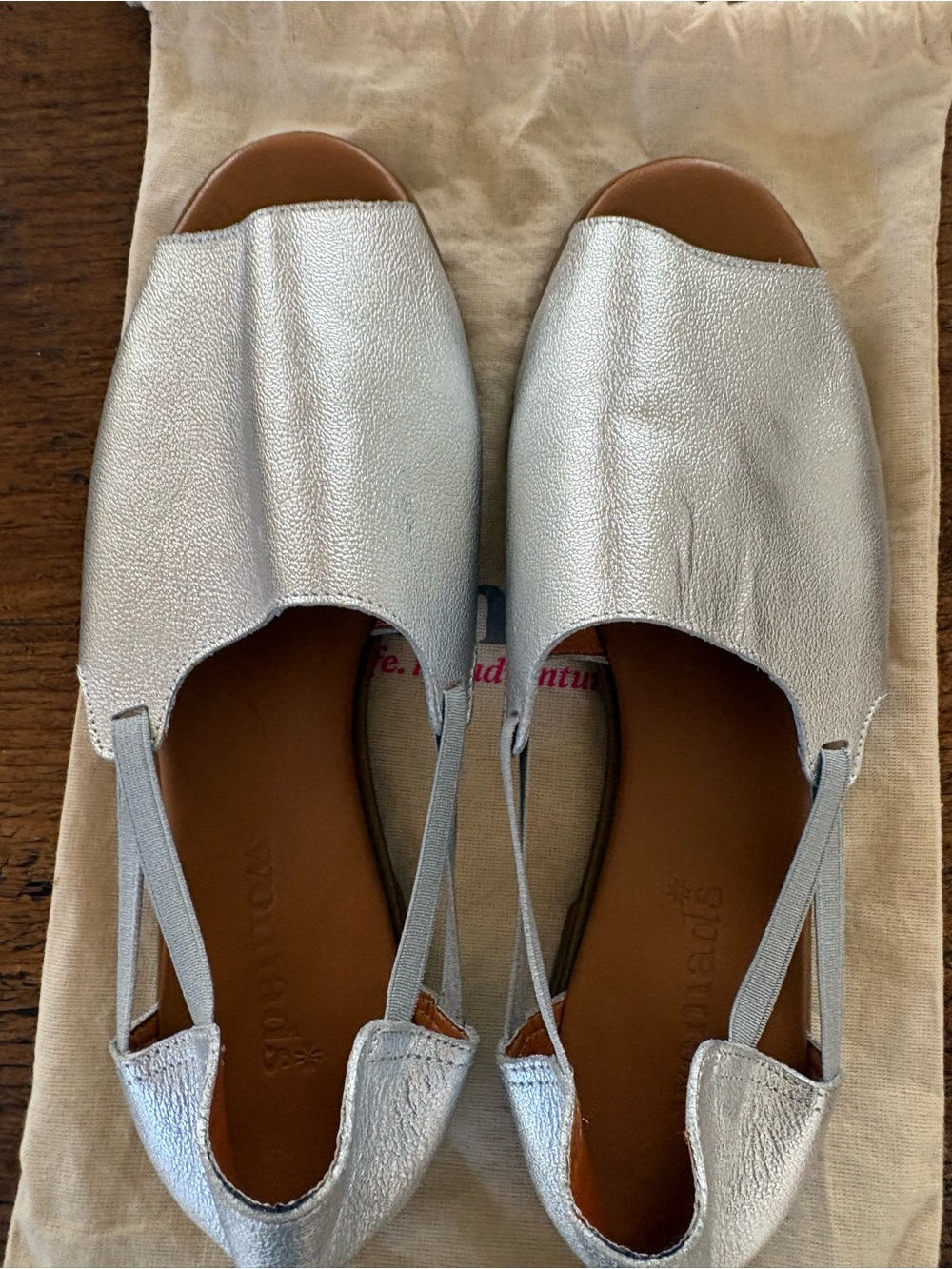 Silver Slingback Open-Toe Womads - Picture 2 of 6